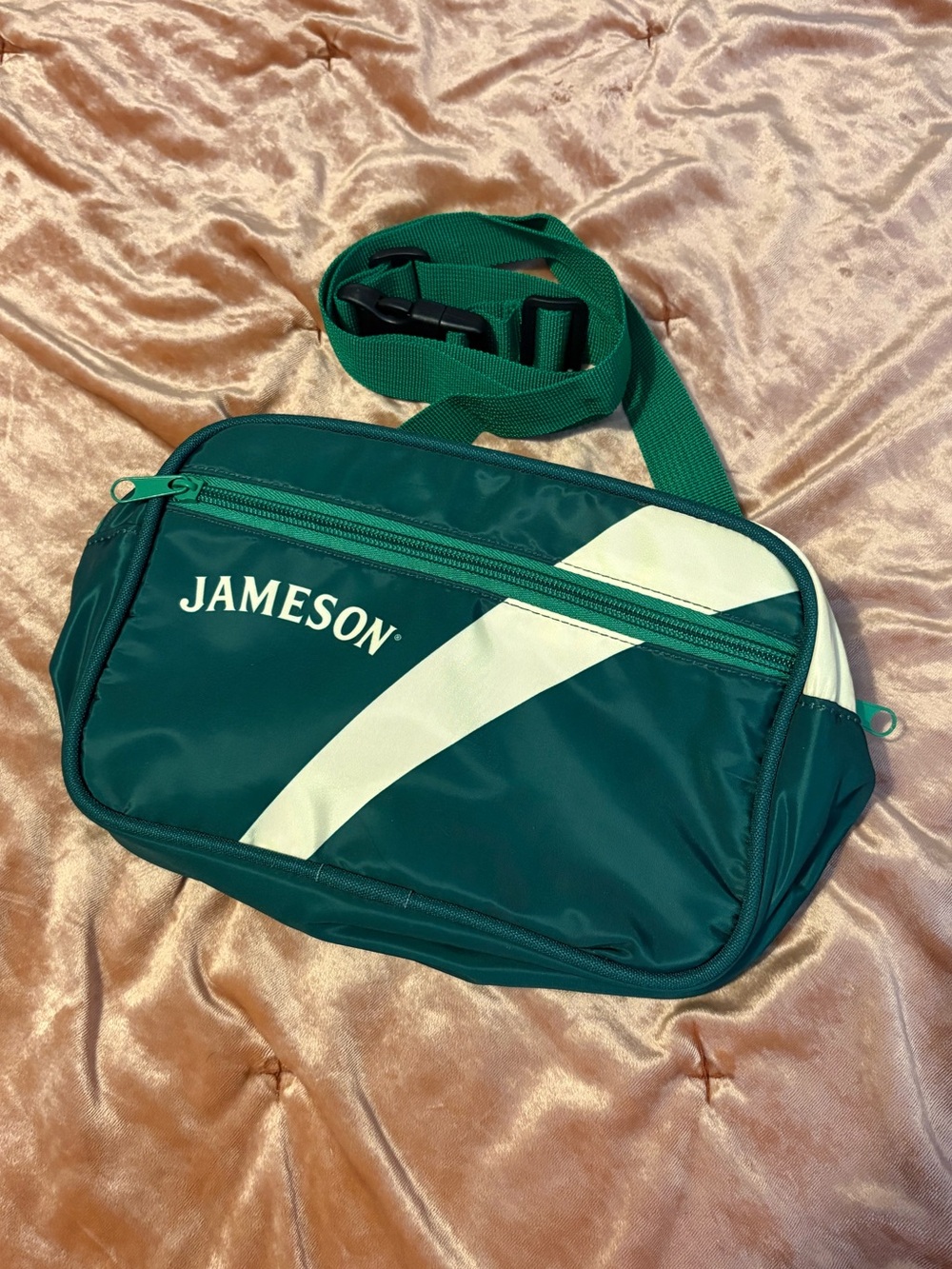 Jameson Green Belt Bag with White Accent